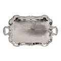 Princess Footed Silver Plated Tray W/ Handles (23"x14")
